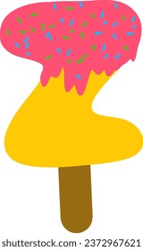 un alfabeto con tema de helados