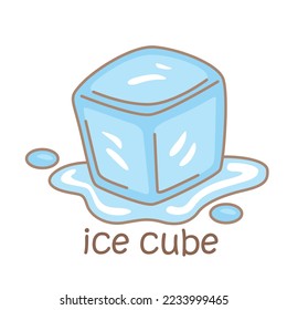 Alphabet I For Ice Cube Illustration Vector Clipart