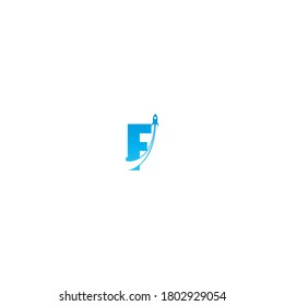 Alphabet icon combine with rocket icon