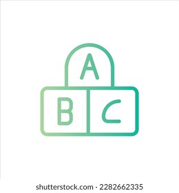 alphabet icon with isolated vektor and transparent background.