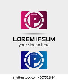 Alphabet icon - p
