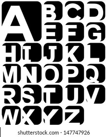 Alphabet icon set