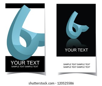 Alphabet Icon Symbol Set B Business Card Set front and back  EPS 8 no open shapes or paths.