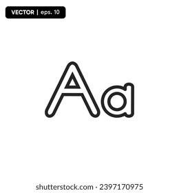 icono de alfabeto, icono de texto, pasos vectoriales 10