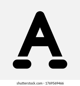 alphabet icon - vector illustration . a, font, letter, typography, icons .
