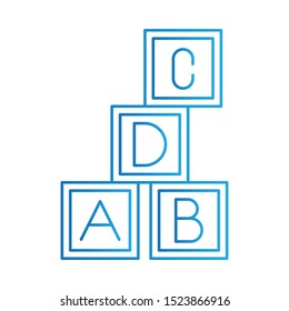 Alphabet Icon, Vector Illustration, Education Colour Outline