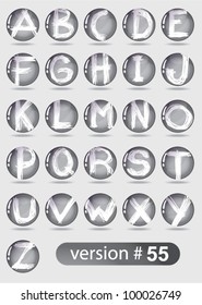 alphabet icons. bubble font