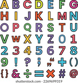 Alphabet icons pack, Alphabet vector icons set, Alphabet icons set, numbers icons set, ABC , Numeric number set, counting, Alphabet and Numbers flat
