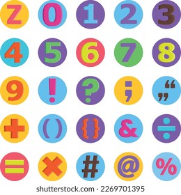 Alphabet icons pack, Alphabet vector icons set, Alphabet icons set, numbers icons set, ABC , Numeric number set, counting, Alphabet and Numbers flat
