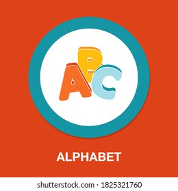 alphabet icons - simple, vector, icon for website design, mobile app, ui. Vector Illustration