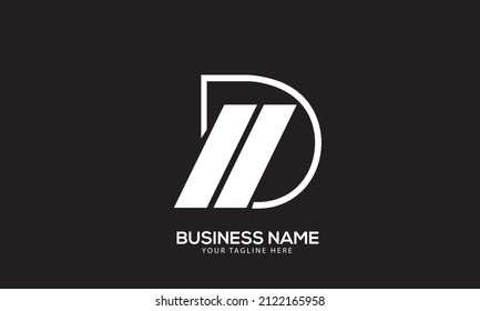 Alphabet ID or DI loving hand making monogram vector logo template
