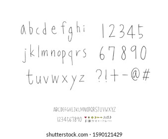 alphabet  illustration / Handwritten calligraphy - Vector