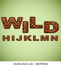 Alphabet imitating leopard fur