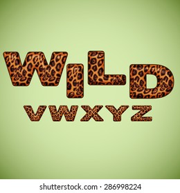 Alphabet imitating leopard fur