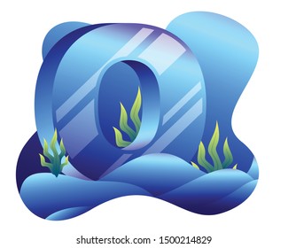 Alphabet initial background clip art : O