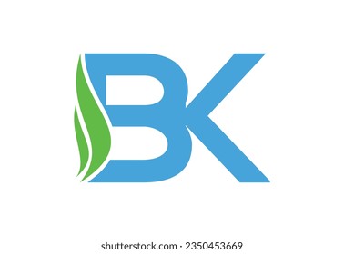 Alphabet anfängliches BK-Logo-Design, Vektordesign-Vorlage
