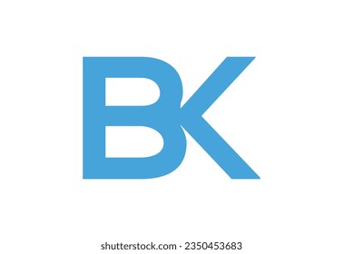 Diseño del logotipo de letras BK iniciales de alfabeto, plantilla de diseño de vectores
