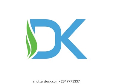 Alphabet initial DK letter logo design, Vector design template