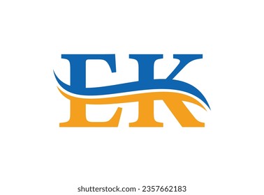 Alphabet EK-Logo-Design, Vektordesign-Vorlage
