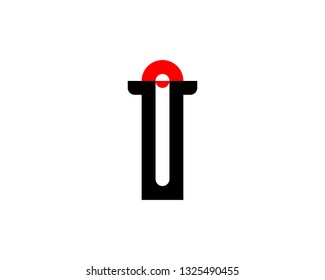 alphabet initial "i" typography logo design