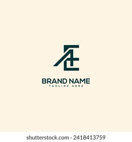 Alphabet initial letter AE EA logo design template - vector.