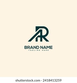 Alphabet initial letter AR RA logo design template - vector