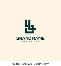 Alphabet initial letter BL LB logo design template - vector.