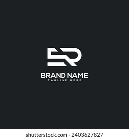 Alphabet initial letter ER RE logo design template - vector.