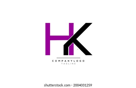 Alphabet initial Letter HK KH  Monogram Icon Logo vector illustration abstract alphabet web character logotype 
initials icon badge business brand branding background concept 