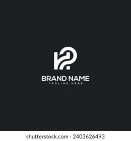 Alphabet initial letter HP PH logo design template - vector.