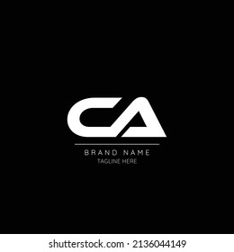 Alphabet initial letter icon logo CA