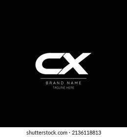 Alphabet initial letter icon logo CX