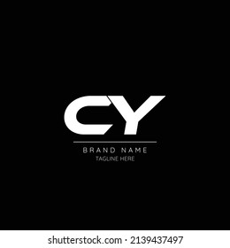 Alphabet initial letter icon logo CY