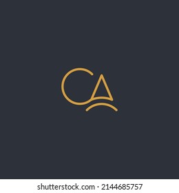 Alphabet initial letter icon logo CA