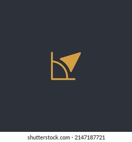 Alphabet initial letter icon logo LA
