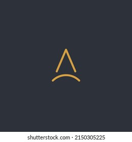 Alphabet initial letter icon logo A