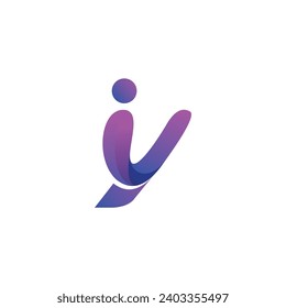 Diseño de logotipo de letra inicial IY Alphabet