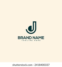 Letra inicial alfabeta plantilla de diseño del logotipo de JD DJ - vector.