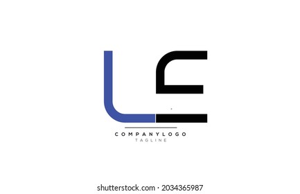 Alphabet Initial Letter LE EL Monogram Icon Logo vector illustration abstract  web character logotype 
initials icon badge business