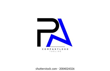 Alfabetización letra inicial PA AP Monograma Icono logotipo ilustración vectorial alfabeto abstracto tipo web de caracteres 
iniciales icono distintivo marca comercial concepto de fondo 