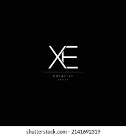 Alphabet initial letter XE icon design