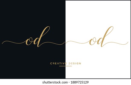Alphabet Initial Letters OD Abstract Logo 