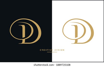 Alphabet Initial Letters OD or DO Abstract Logo 