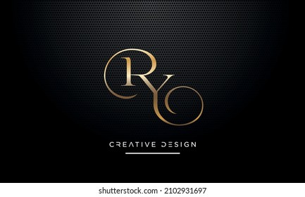 Alphabet Initial Letters RY or YR Abstract icon Logo	
