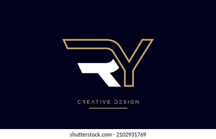 Alfabeto Letras iniciales RY o YR Símbolo del logotipo	
