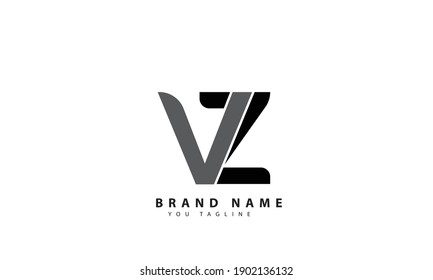 Alphabet Initial Monogram letters logo VZ, V and Z