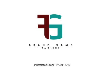 Alphabet Initial Monogram Buchstaben Logo FG, F und G