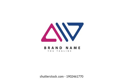 Alfabetización Letras monográficas iniciales logotipo AV, A y V