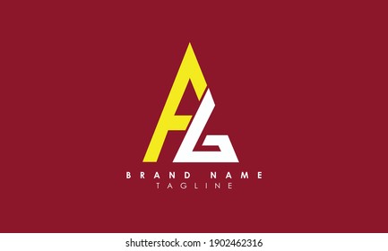 Alphabet Initial Monogram Buchstaben Logo AG, A und G