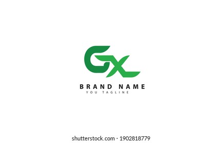 Alphabet Initial Monogram letters logo GX, G and X
